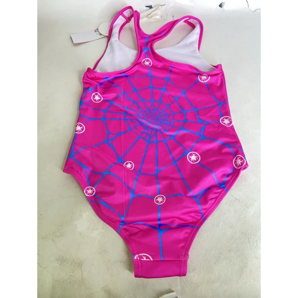Marvel Ghost Spider One Piece Swim Swimsuit Swimwear Girls Size 8